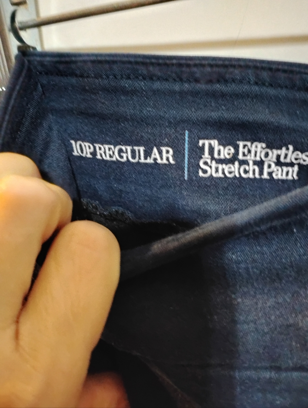 CROFT&BARROW Classic Straight Navy Blue Pull On Pants Stretch 54%Cotton 10P - Picture 4 of 9